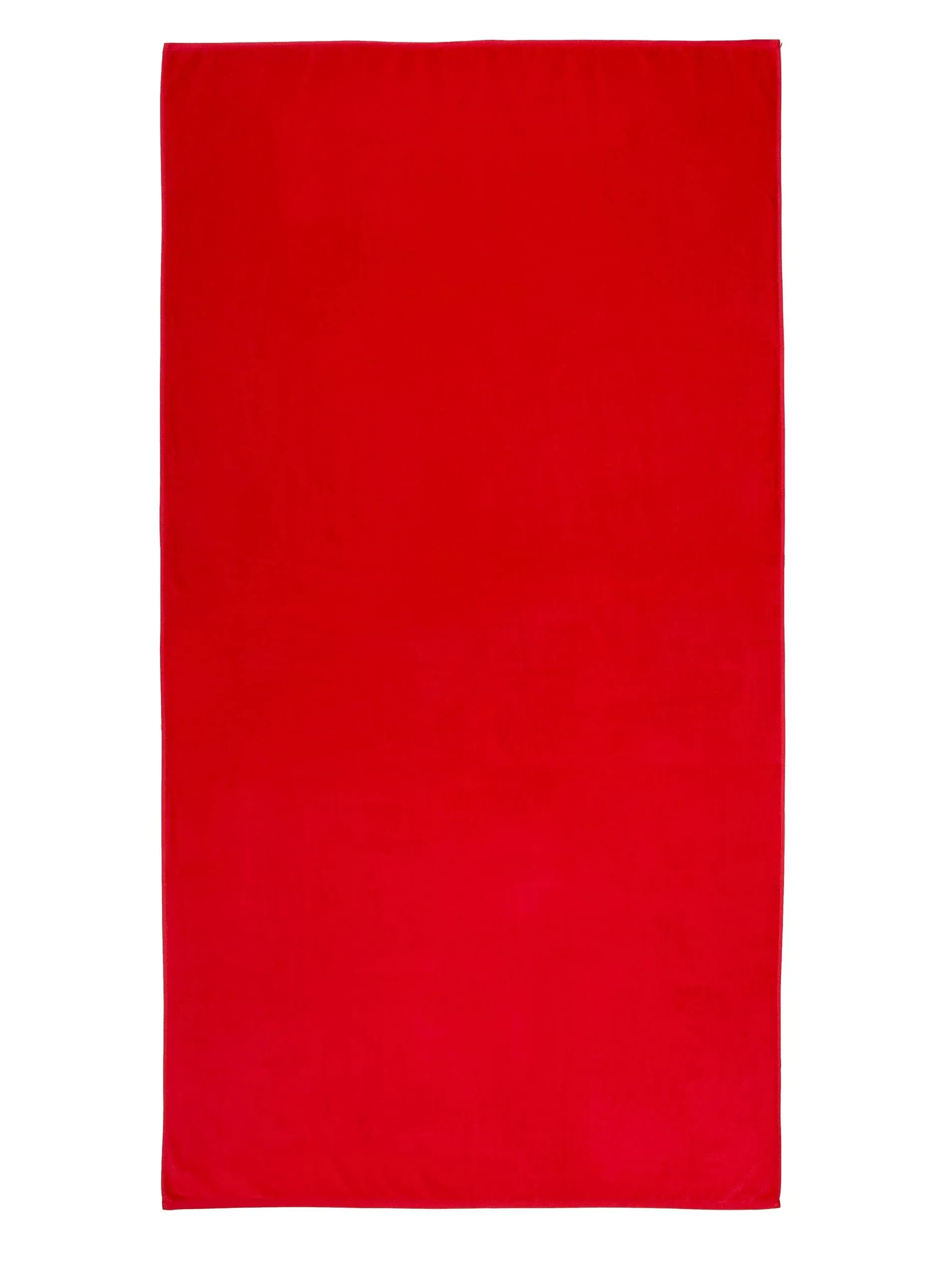 Bahia Beach Towels Solid Velour Beach Towel, Red, 40" x 76"