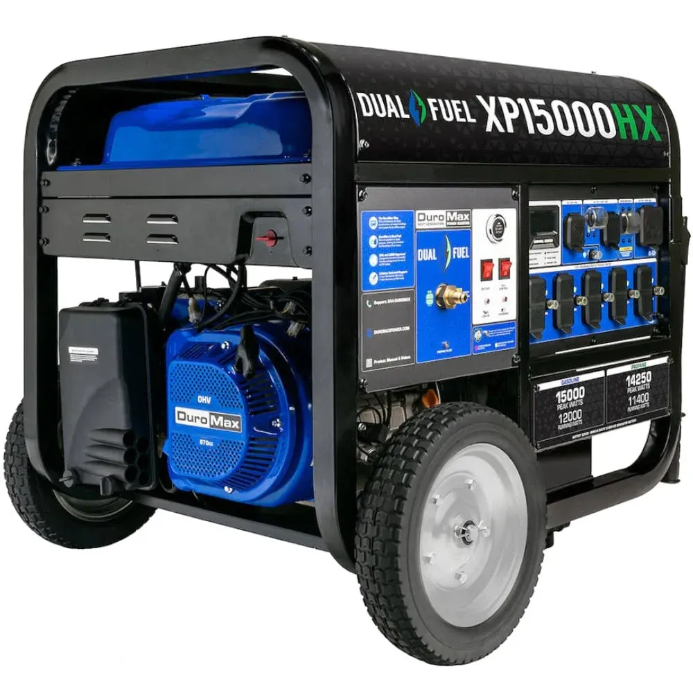 DuroMax 15,000 Watt Dual Fuel Portable Generator XP15000HX