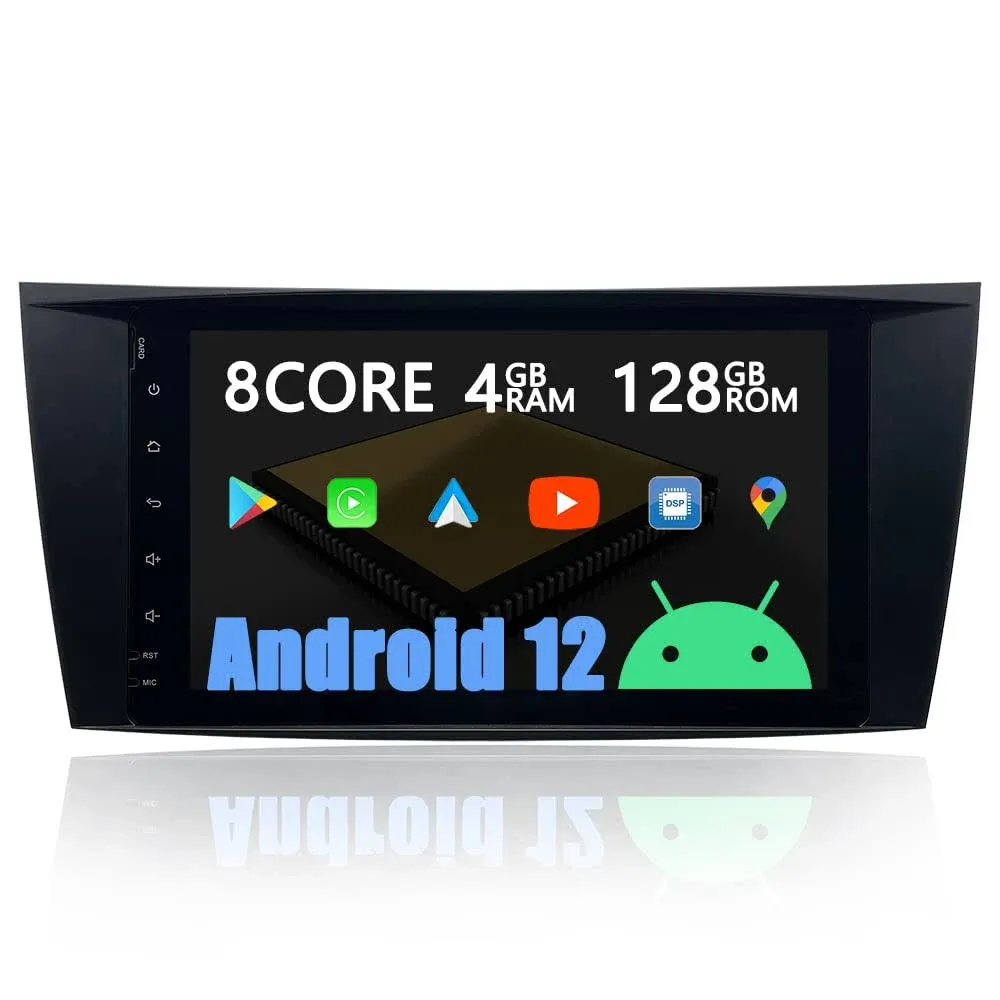 Android 12 Car Stereo CarPlay GPS for Mercedes-Benz E-Class W211 CLS W219 G-Class ...