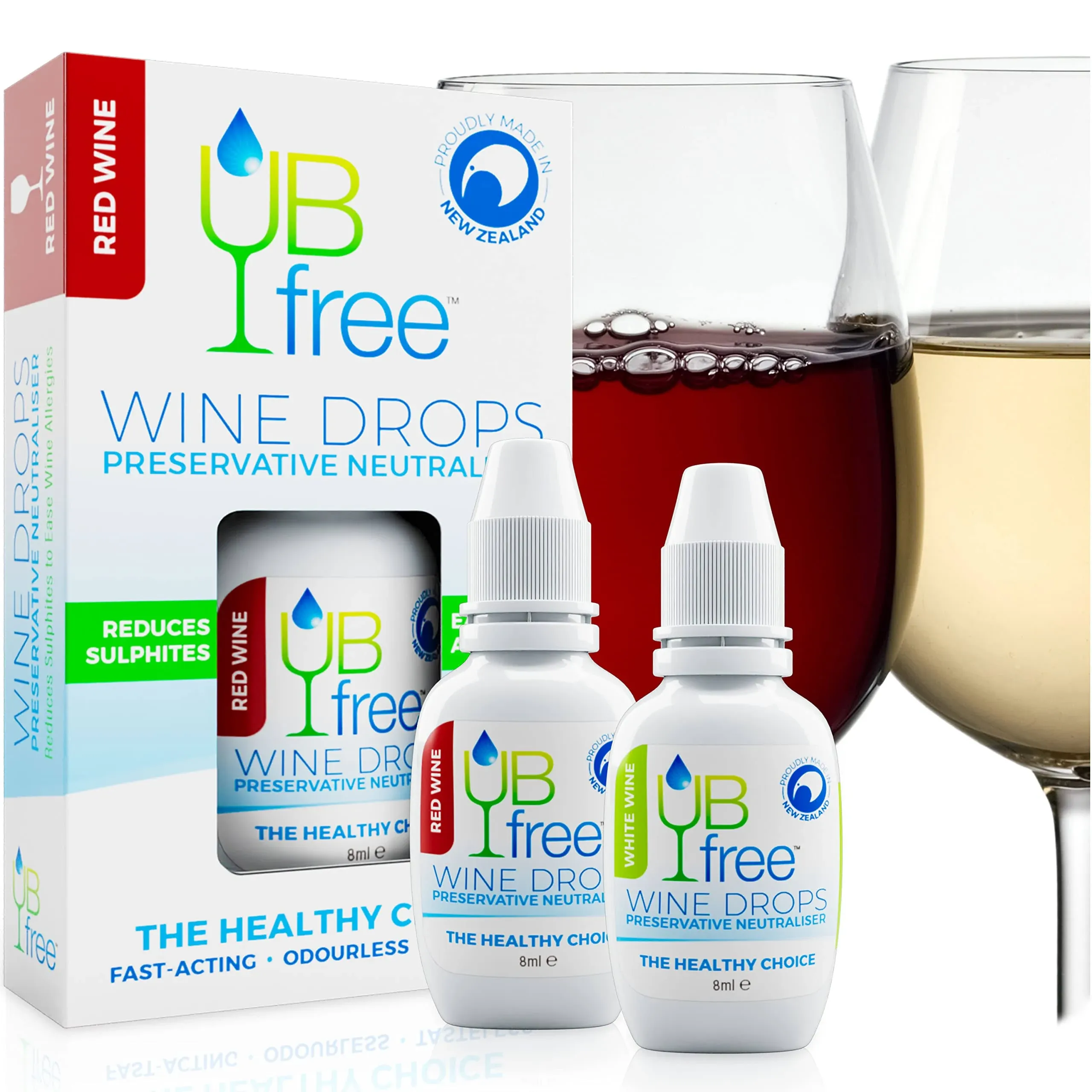 UB Free Wine Drops - 2pk - Natural Wine Sulfite Remover Formulated for Red and ...