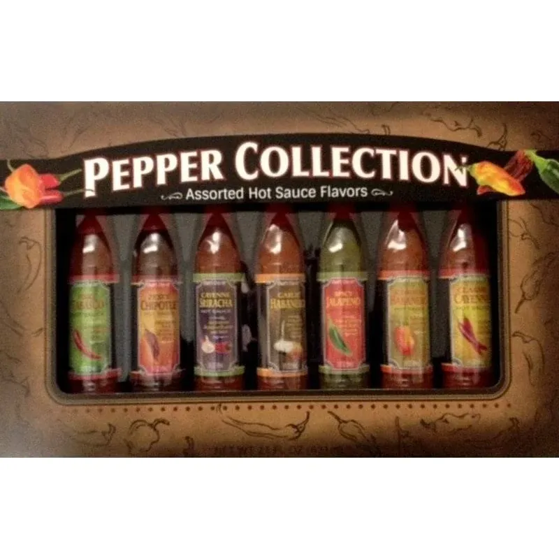 Dat'l Do It Pepper Collection-7 Bottles Assorted Hot Sauces Gift Set