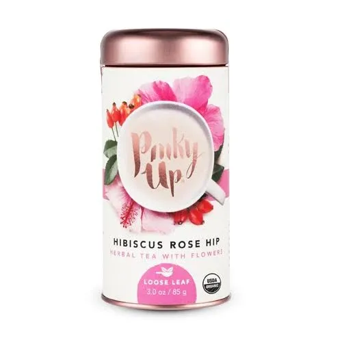 Pinky Up Hibiscus Rose Hip Loose Leaf Herbal Tea - 3 oz canister