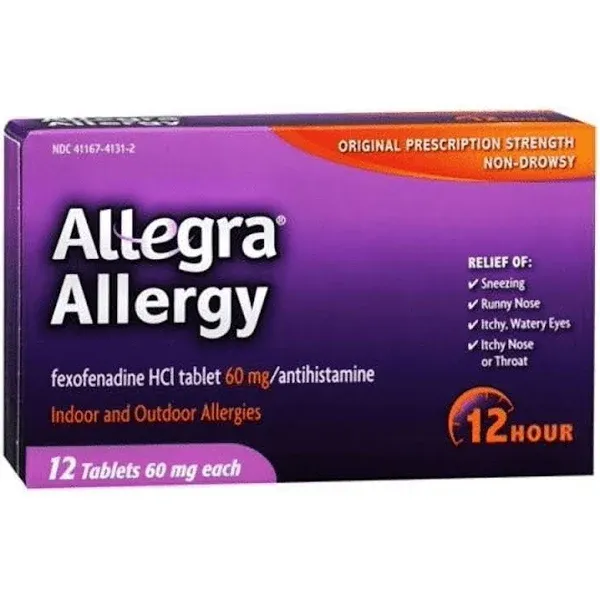 Allegra 12 Hour Allergy Relief Tablets