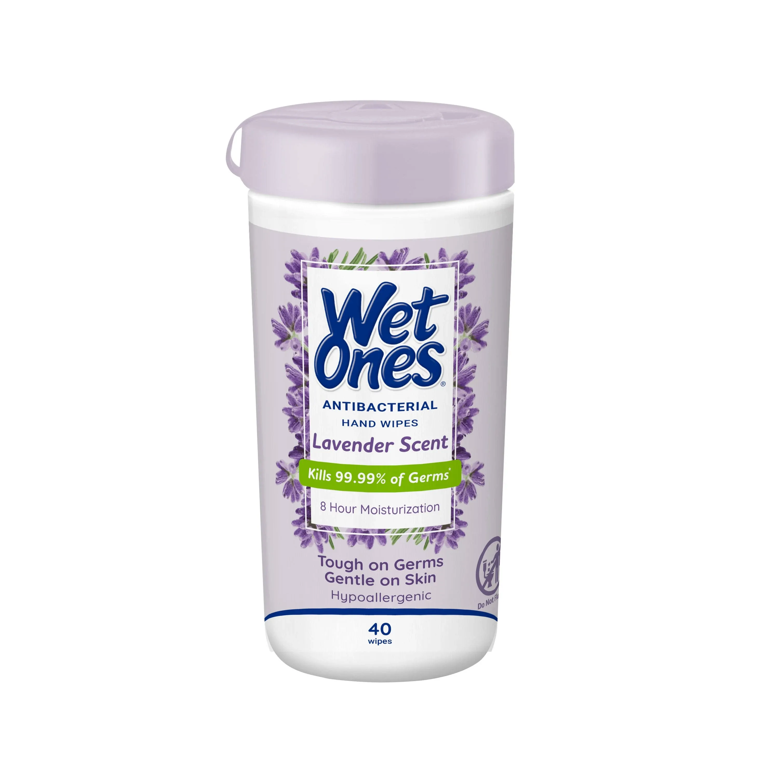 Wet Ones Antibacterial Hand Wipes Lavender - 20ct