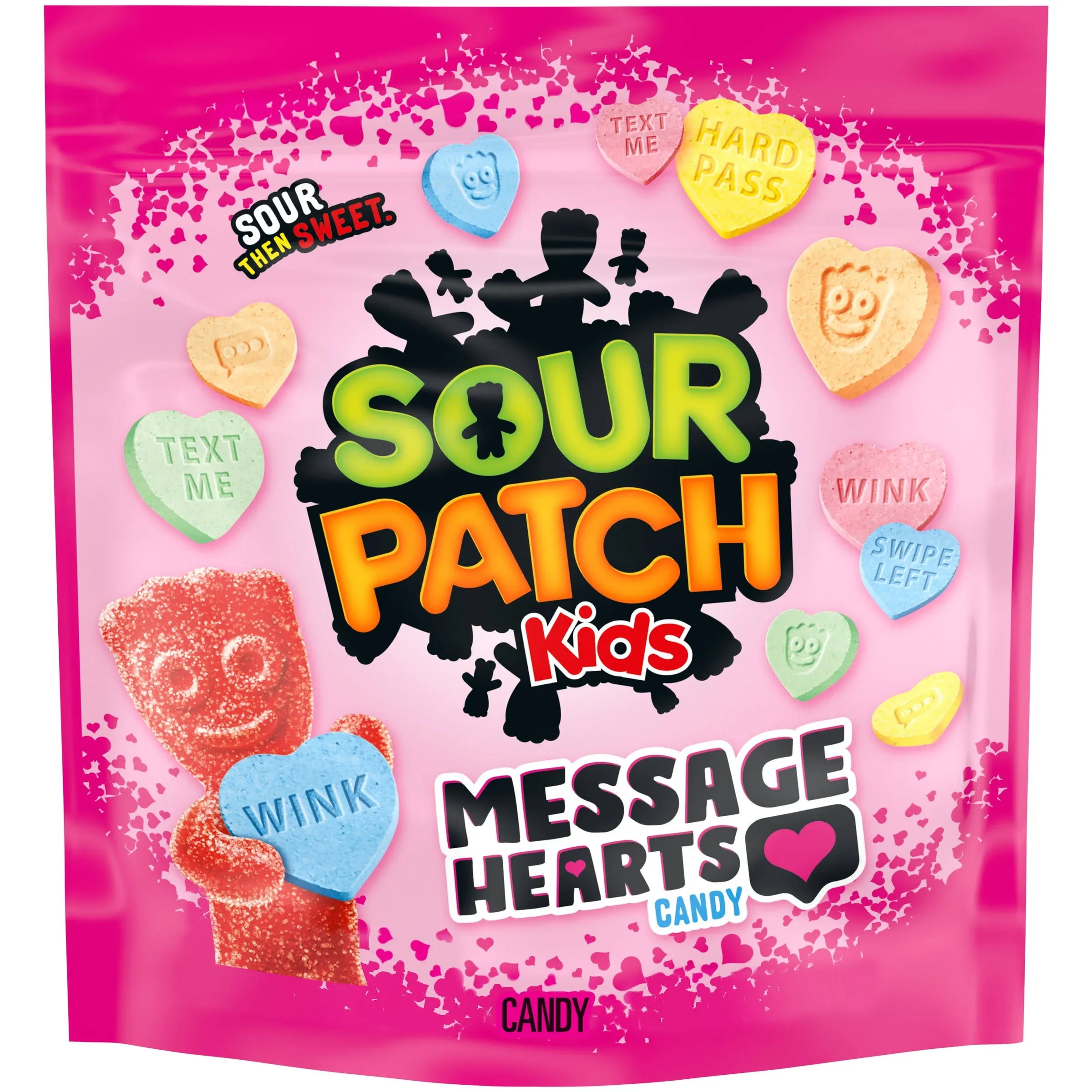 Sour Patch Kids Message Hearts Candy Valentine 13.01 oz