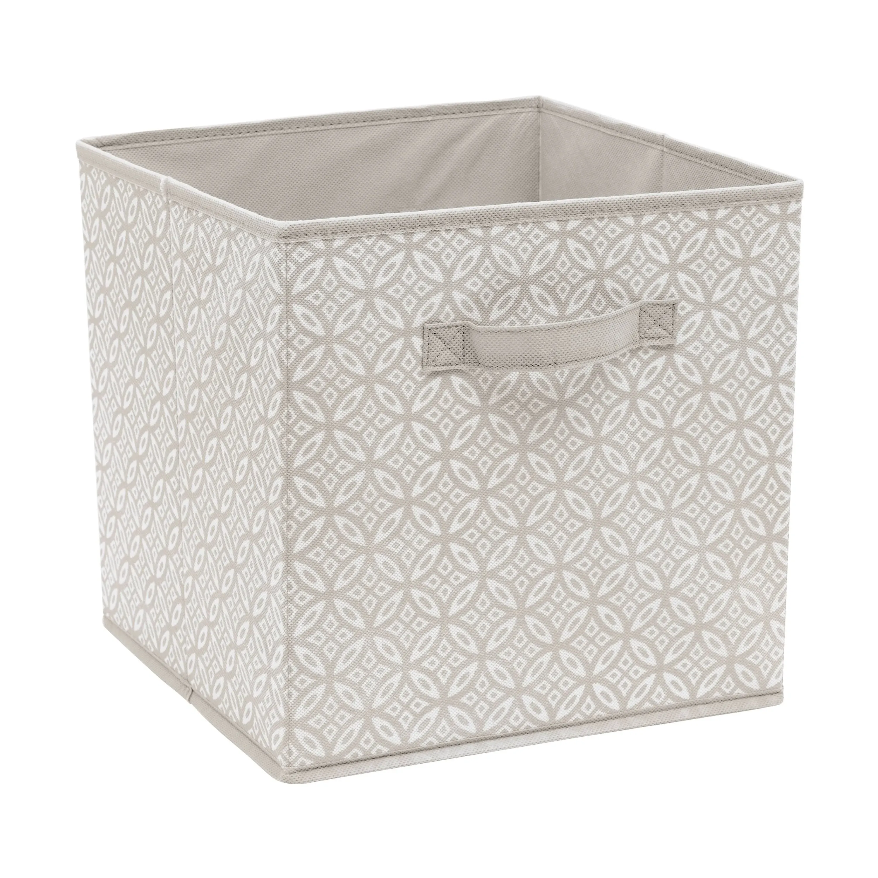 Simplify 12" Gray Boho Collapsible Storage Cube