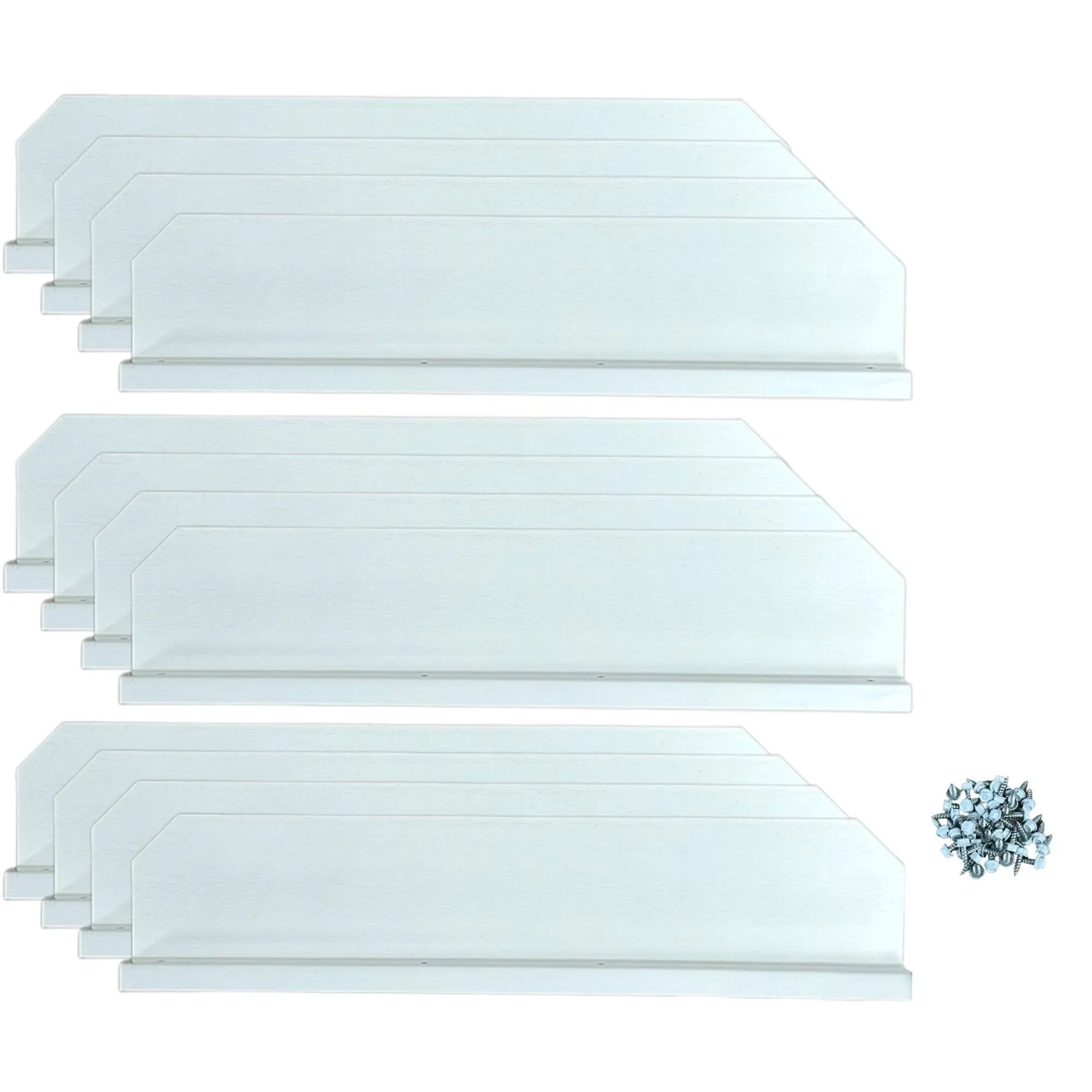 Straight Gutter Valley Splash Guard LOW GLOSS WHITE - 12 ct