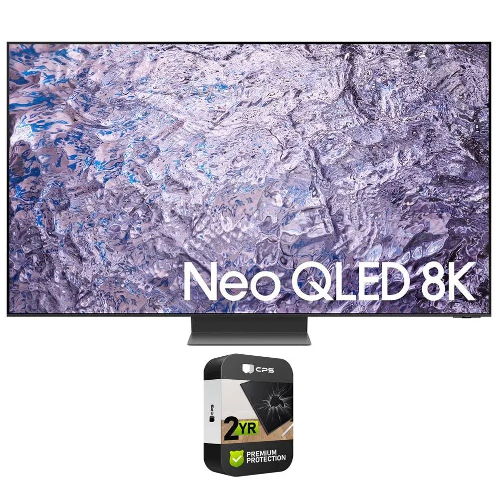 Samsung QN85QN800CFXZA 85 inch Neo QLED 8K Smart TV 2023 (Renewed) Bundle with 2 Yr CPS Enhanced Protection Pack