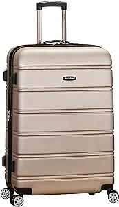 Rockland 28 in Expandable ABS Dual Wheel Spinner, Champagne