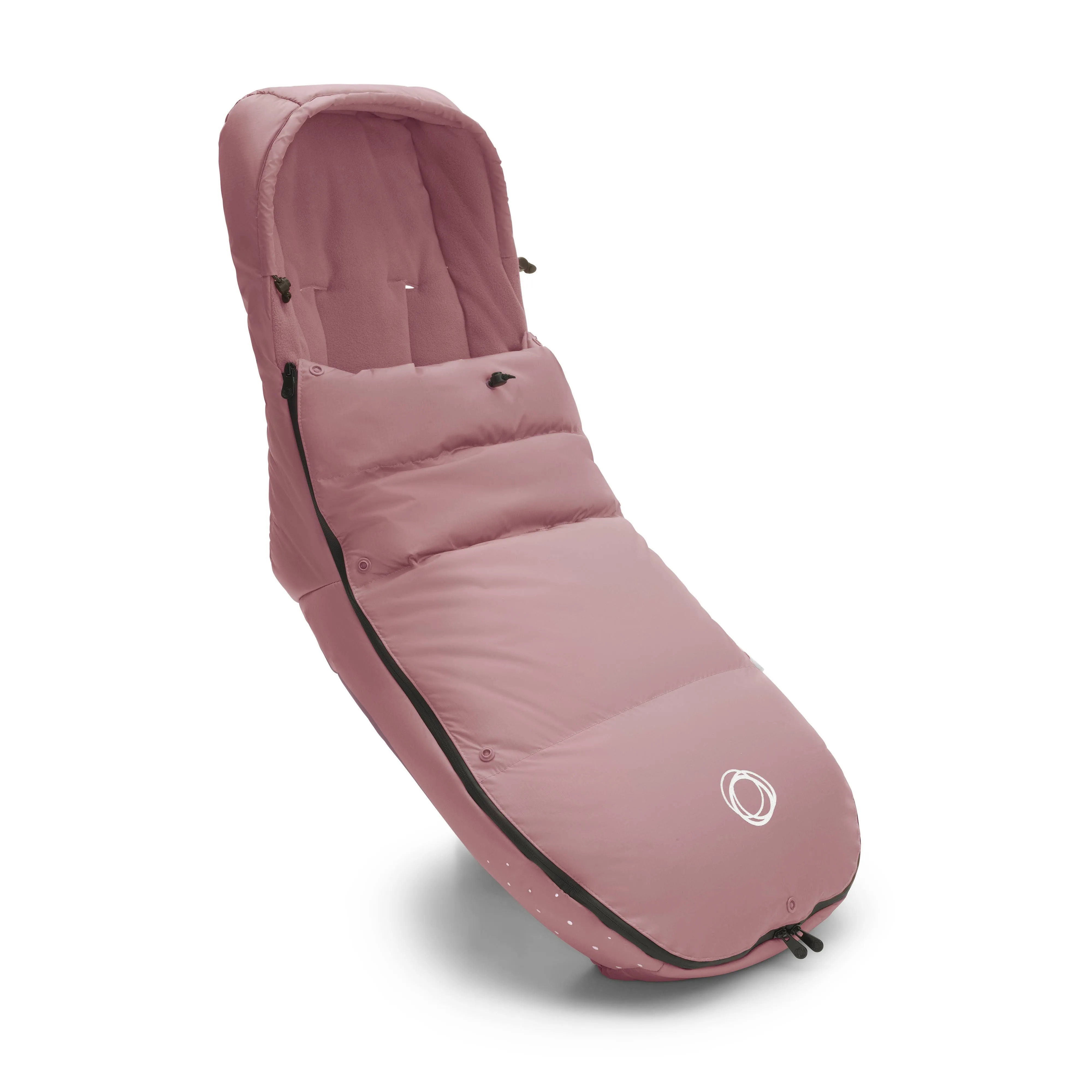 Bugaboo Performance Winter Footmuff - Stroller Accessory Weatherproof Climate Control Removable and Reflective - Evening Pink