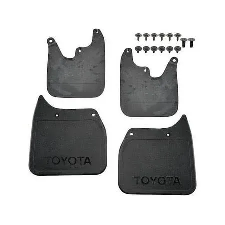 Mud Guard - 4 Piece - Black - Compatible with 2001 - 2002 Toyota Tacoma RWD