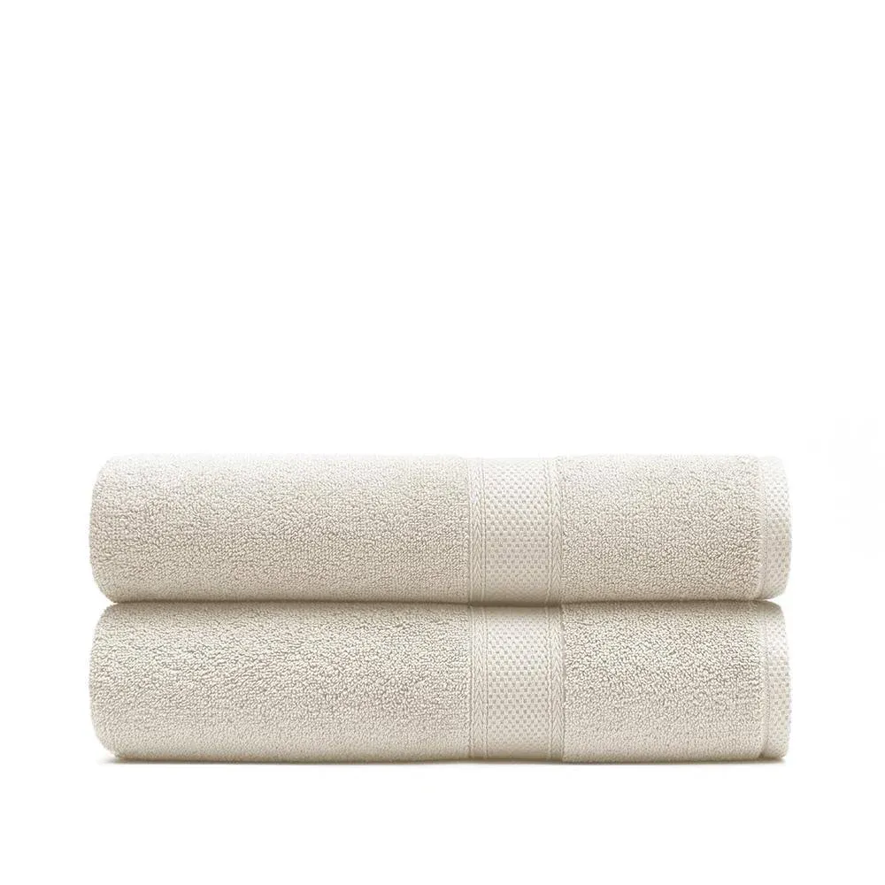 Standard Textile Home Lynova Cotton Bath Towel, Set of 2 - Natural