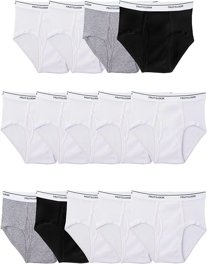 Fruit of the Loom Boys' Tag Free Cotton Briefs (Assorted Colors)