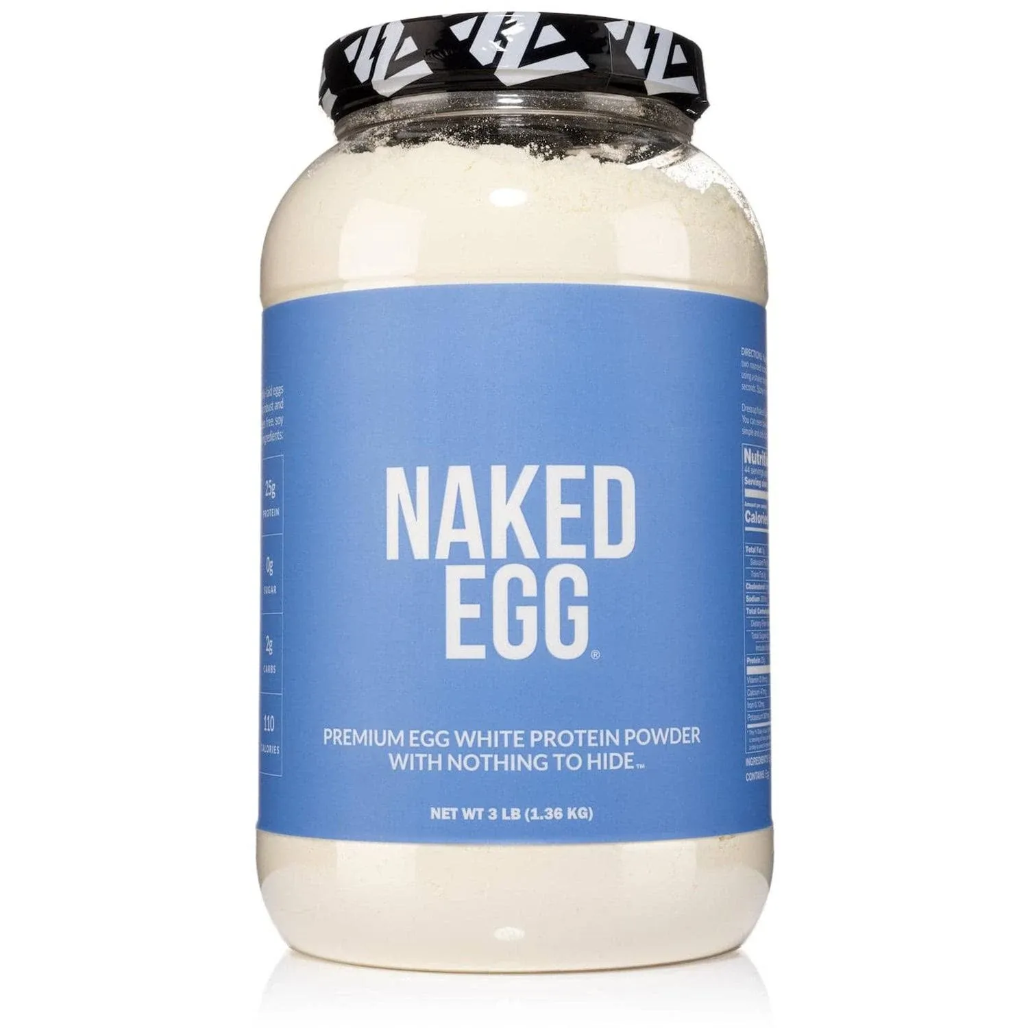 Naked Egg – 3lb Non-GMO Egg White Protein Powder from US Farms – Bulk, No ...