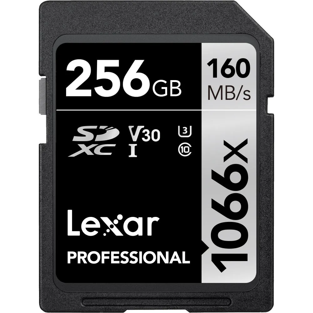 Lexar 256GB Professional 1066x UHS-I SDXC Memory Card (Silver Series)