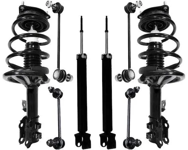 2007-2010 Hyundai Elantra Shock Strut Coil Spring Sway Bar Link Kit Detroit Axle 8QS1900552 Front and Rear 07-10 09 08