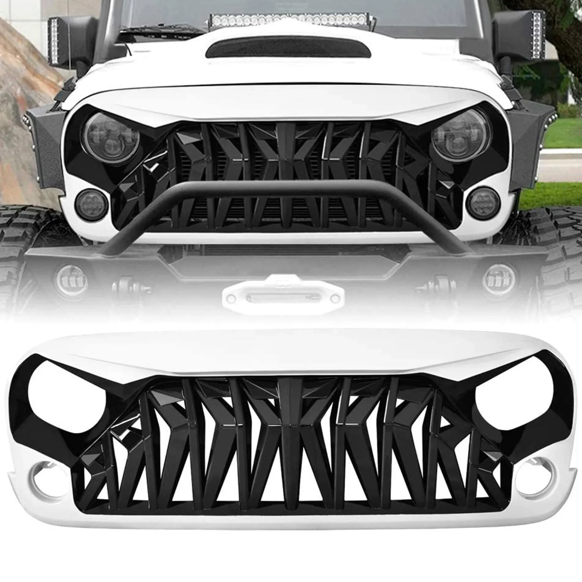 Am American Modified American Modified Heavy Duty Aggressive Front Shark Grille ...