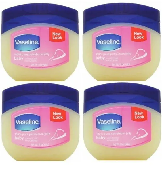 Vaseline 100% Pure Petroleum Jelly, Baby 13 oz, Size: 13 Ounce Pack of 4