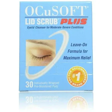 OCuSOFT Lid Scrub Plus, Pre-Moistened Pads, 30 Count