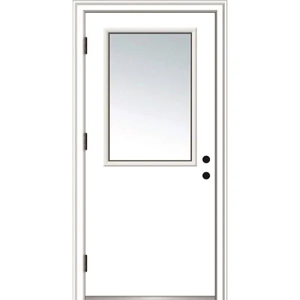 National Door Company ZZ364671R Steel, Primed, Right Hand Outswing, Prehung Door ...