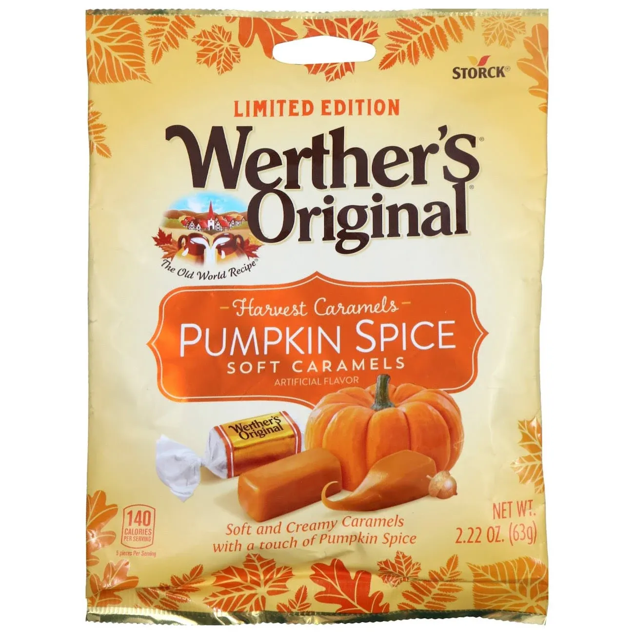 Storck Limited Edition Weather’s Original Pumpkin Spice Soft Caramels:2.22o<wbr/>z/63g