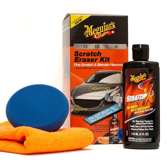 Meguiar's Quik Scratch Eraser Kit - Car Scratch Remover Safely Eliminates Scratches, Swirls and Paint Scuffs - Add Clarity and Shine to Your Paint with This Easy to Use Car Swirl Remover