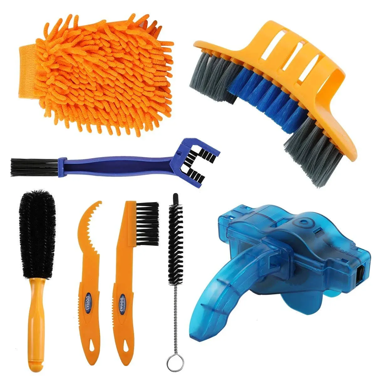 Anndason 8 Pieces Precision Bicycle Cleaning Brush Tool