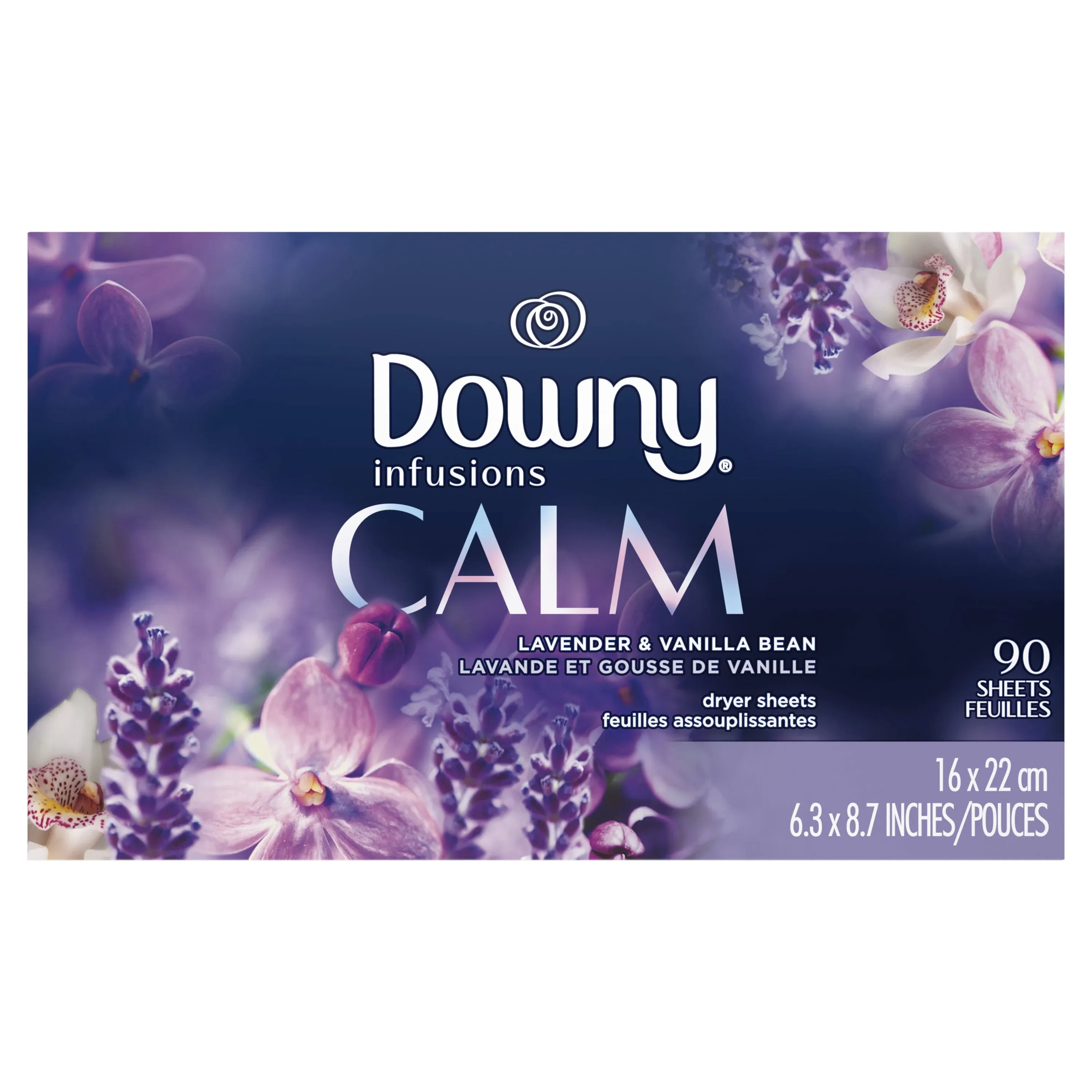 Downy Infusions Fabric Softener Dryer Sheets, Lavender Serenity, 90 count