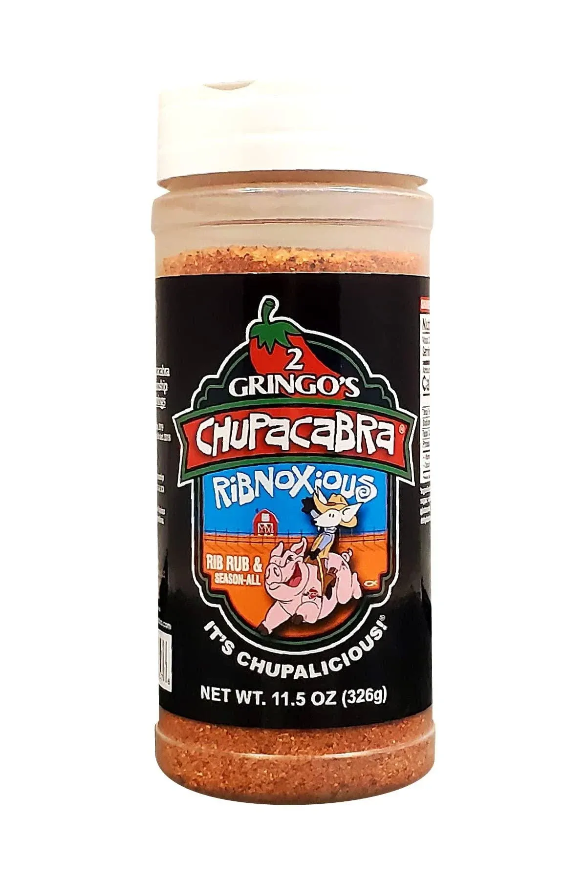 2 Gringos Chupacabra Ribnoxious Rib Rub - 11.5 oz