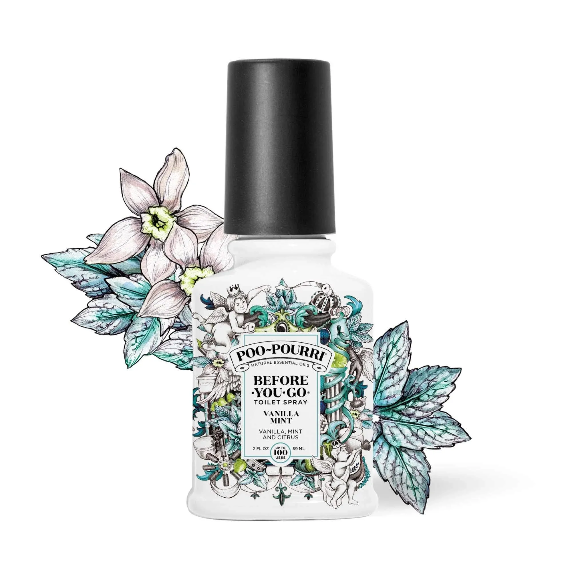 Poo-Pourri Vanilla Mint Scent Odor Eliminator 2 oz Liquid