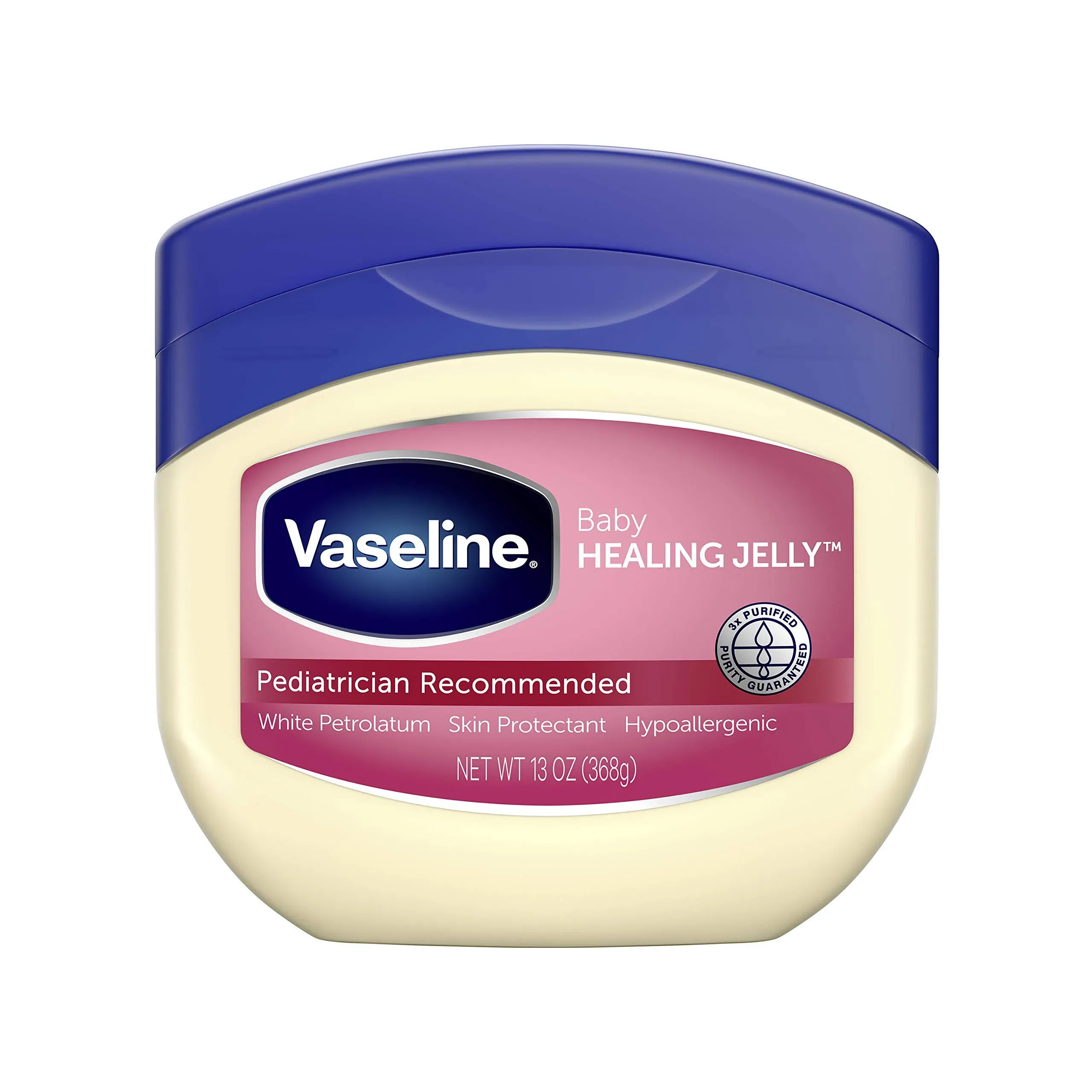 Vaseline 100% Pure Petroleum Jelly, Baby Skin Protectant, 13 Oz,Pack of 4