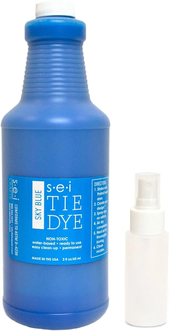 S·E·I Sky Blue Tie Dye, Fabric Dye, 1-Quart-32 Ounces (6-1021)