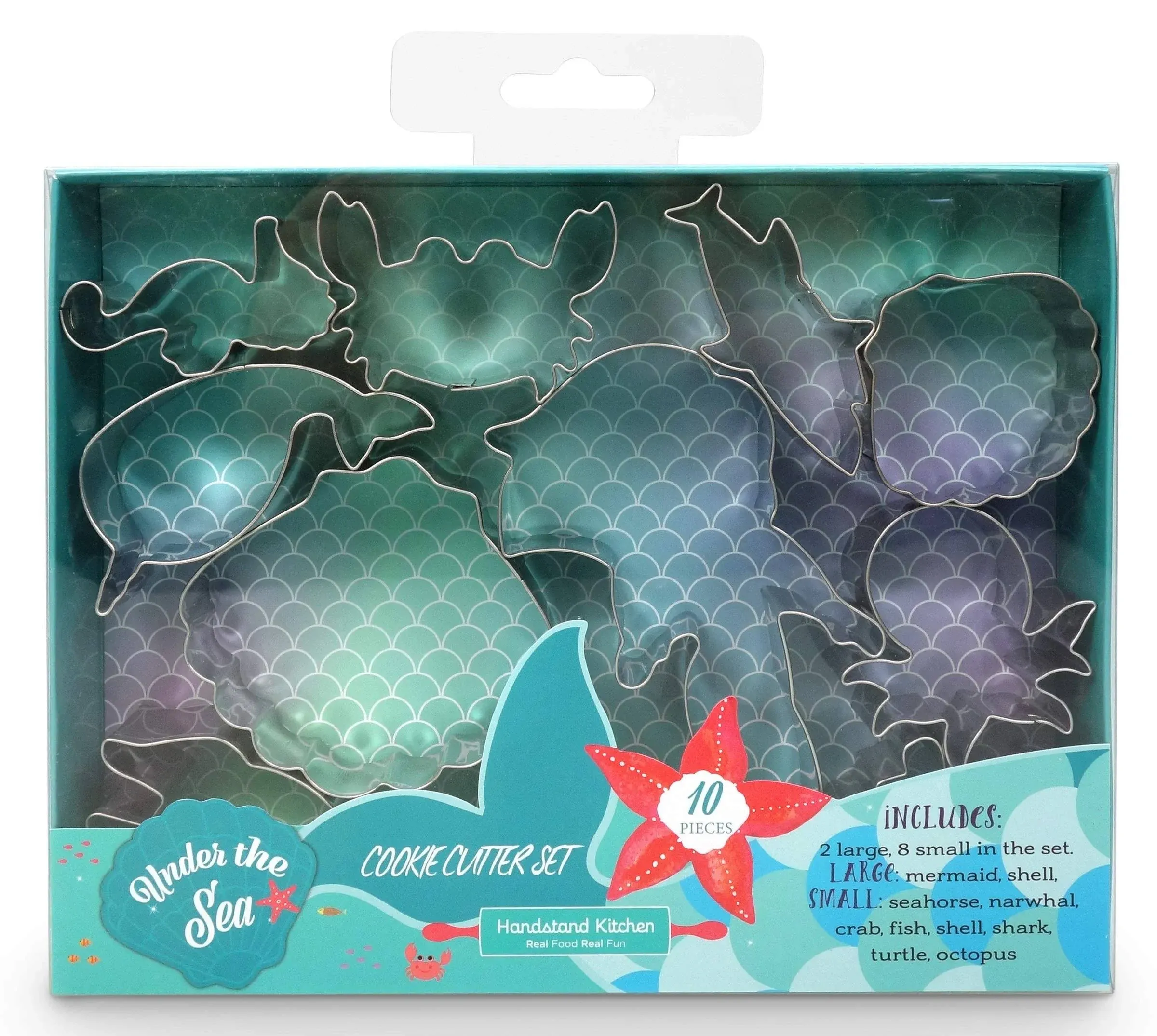 Handstand Kitchen Under The Sea 10-Piece Cookie Cutter Set