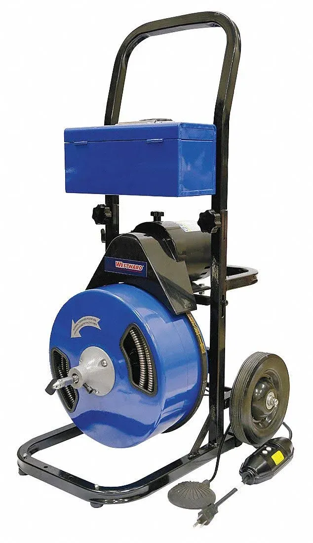 Westward 22Xp38 75 Ft Corded Drain Cleaning Machine, 120V Ac