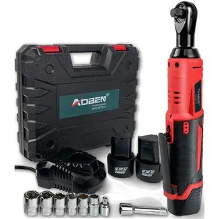 AOBEN Cordless Electric Ratchet Wrench Set, 3/8" 12V Power Ratchet Tool Kit with ...