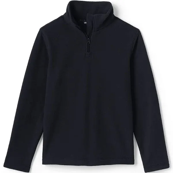 Lands' End School Uniform Kids Lightweight Fleece Quarter Zip Pullover Classic Navy