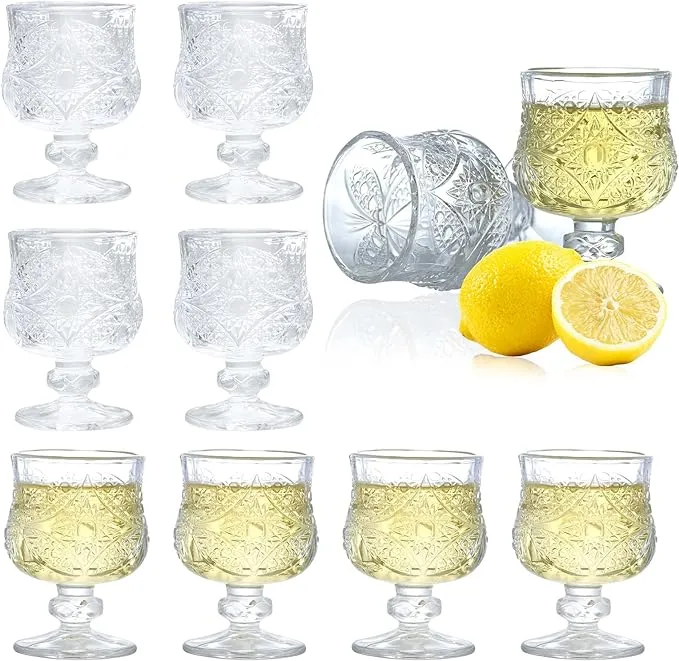 Cordial Glasses,1.7oz/50ml,Shot Glasses Set of 8,shot glasses with stem/tequila shot glasses/Sherry glasses