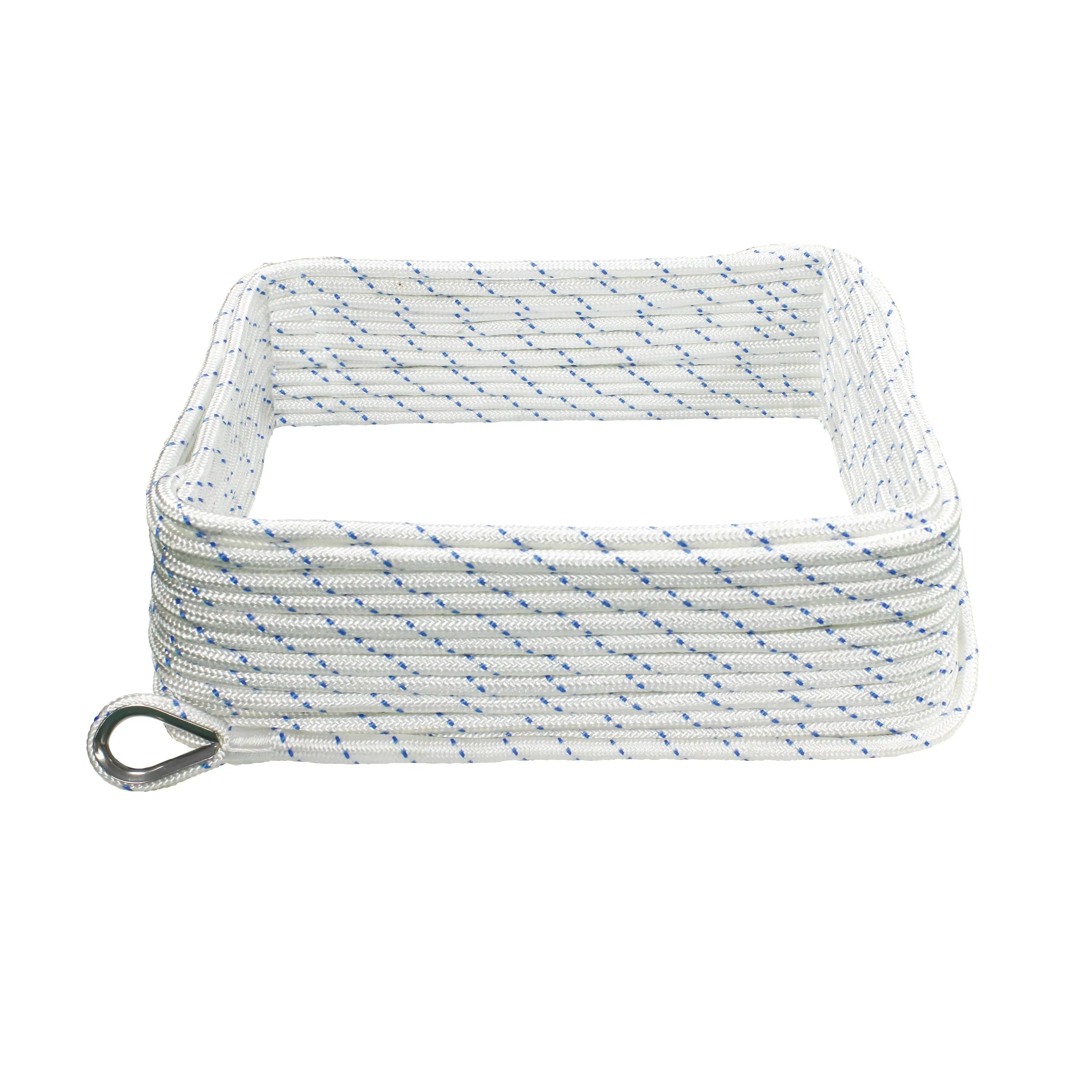 Extreme Max BoatTector Double Braid Nylon Anchor Line with Thimble - 3/8in x ...