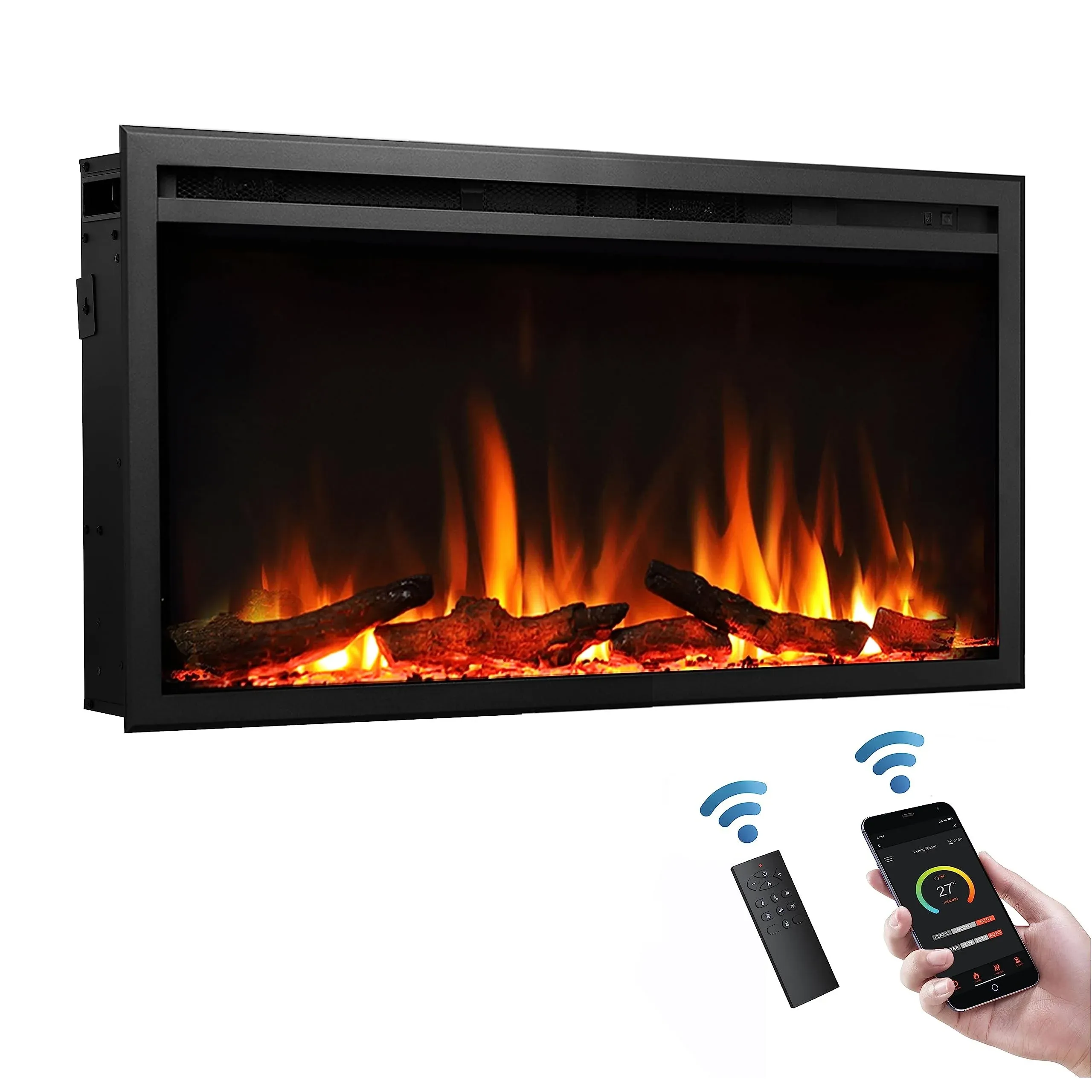 LegendFlame Austin in Wall Recessed &amp; Wall Mounted Electric Fireplace (33&#034;) 33&#034;