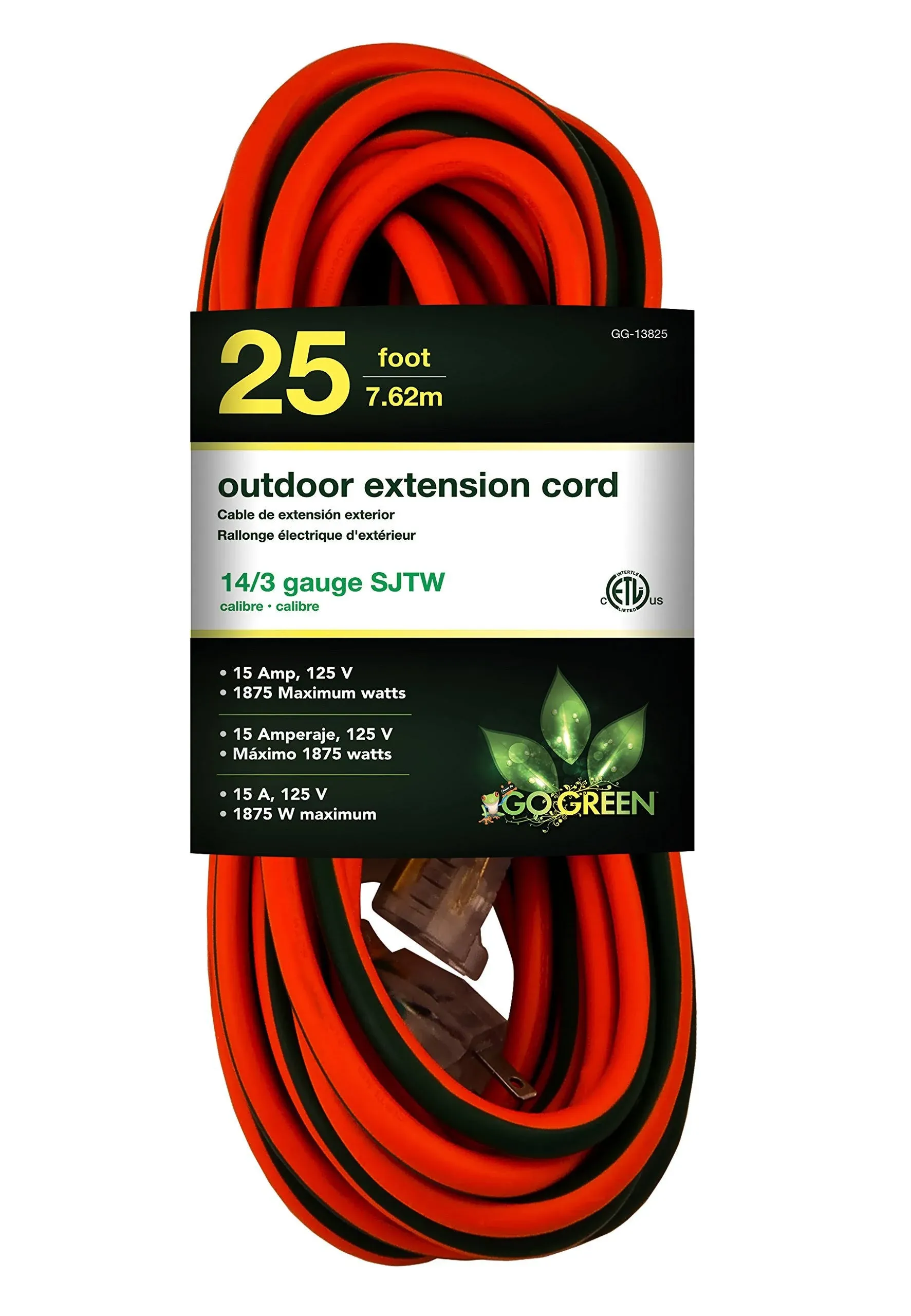 Go Green 25' Heavy Duty Extension Cord