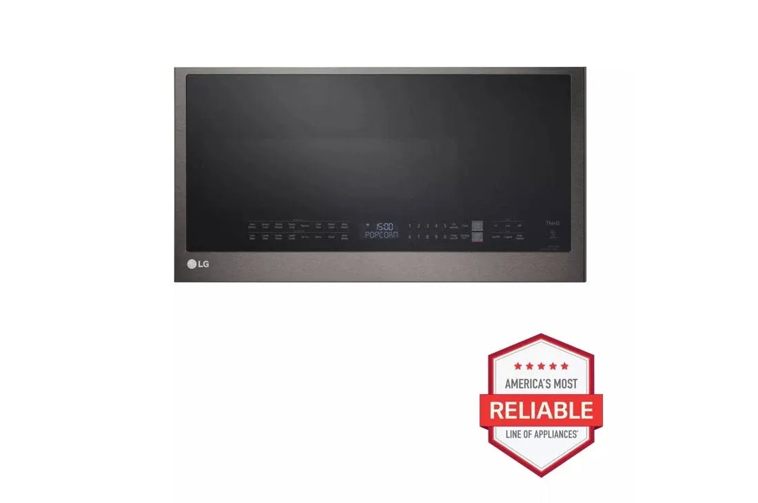 LG 1.7 Cu. ft. Smart Over-the-Range Convection Microwave with Air Fry Black Stainless Steel MHEC1737D