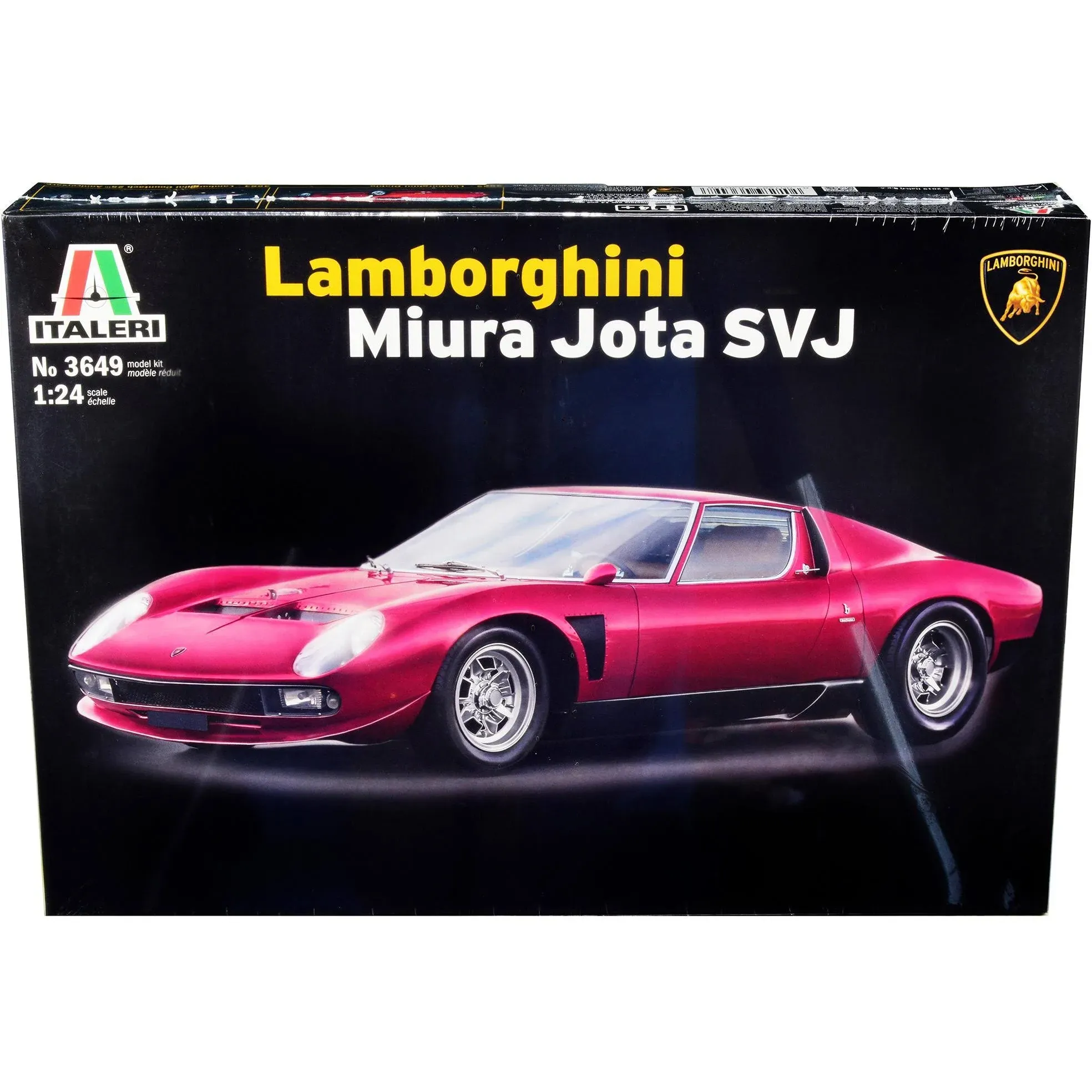 Italeri 3649 Model Plastic to Assemble Car Lamborghini Miura Jota Svj- Model Kit Scale 1:24