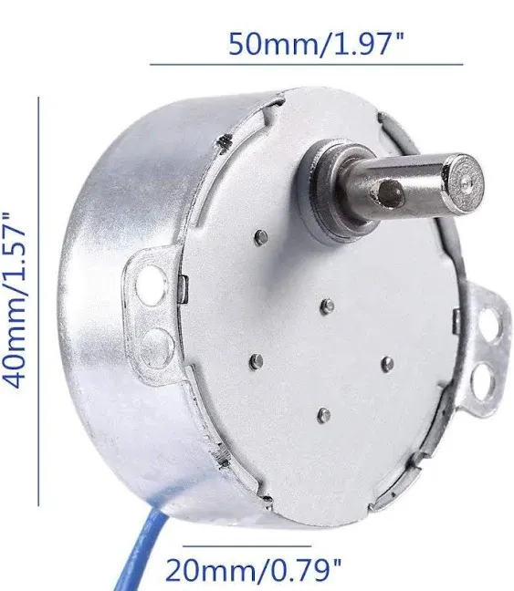 4 Set Synchronous Turntable Motor Electric Motor for Cup Turner Cuptisserie Tumbler Cup Rotator with 7mm (30mm Length) Flexible Coupling Connector (2.5-3RPM)