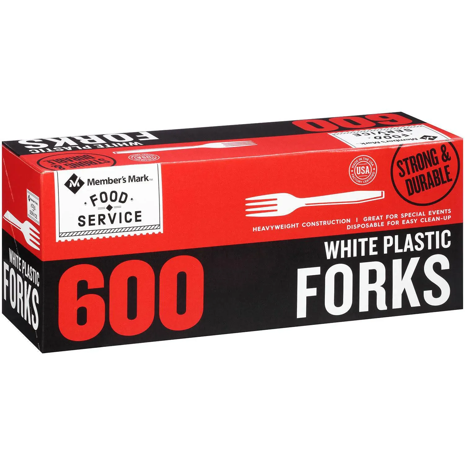 Member&#039;s Mark White Plastic Forks (600 Count)