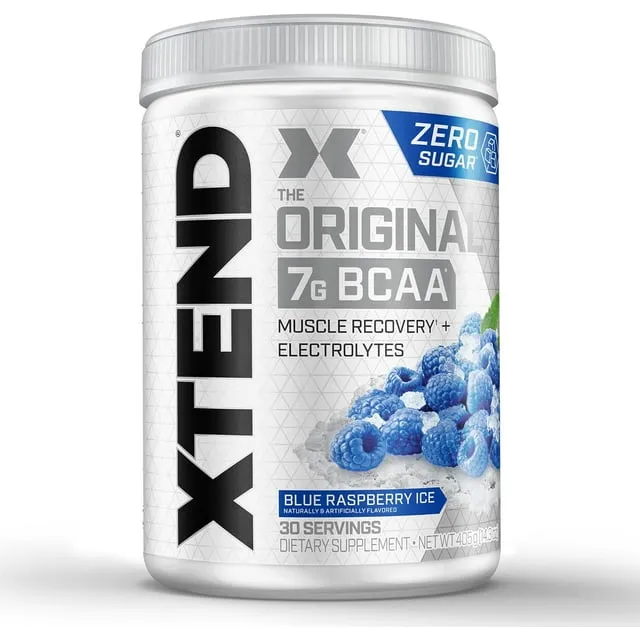 Xtend XTEND Original BCAA Powder Airheads Candy Flavor, 7g BCAA and 2.5g L-Glutamine, Sugar Free Post Workout Muscle Recovery Drink with Amino Acids for Men & Women, 30 Servings