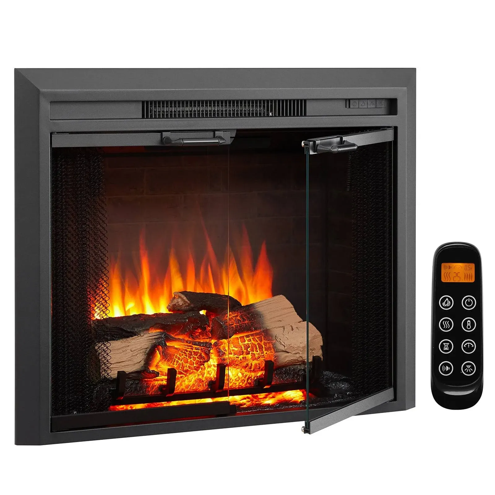 LegendFlame Carl 30" W Electric Fireplace Insert (ef263), Fireplace Heater 750/1500W, Fire Crackling Sound, Remote Control