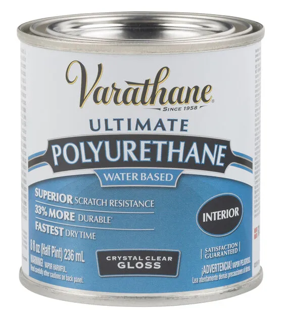 Varathane Rust-Oleum Water-Based Ultimate Polyurethane Half Pint Gloss Finish 4 Pack