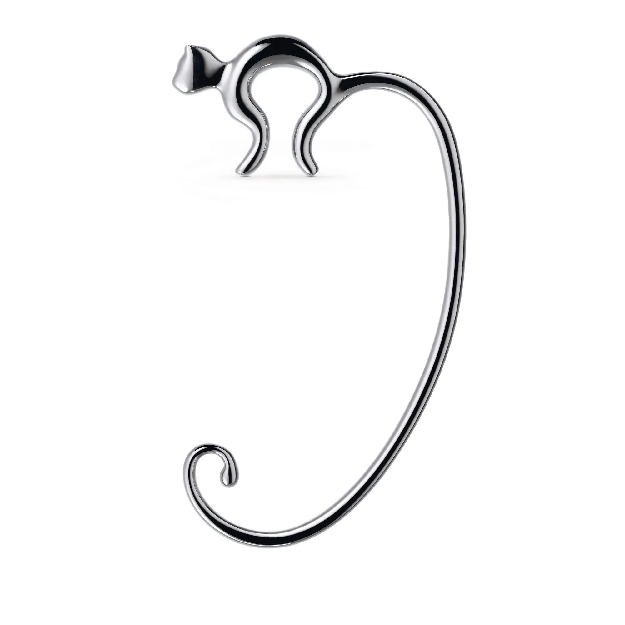 Alessi Aleesi FGO01 Minou Purse Hook, Silver,Small