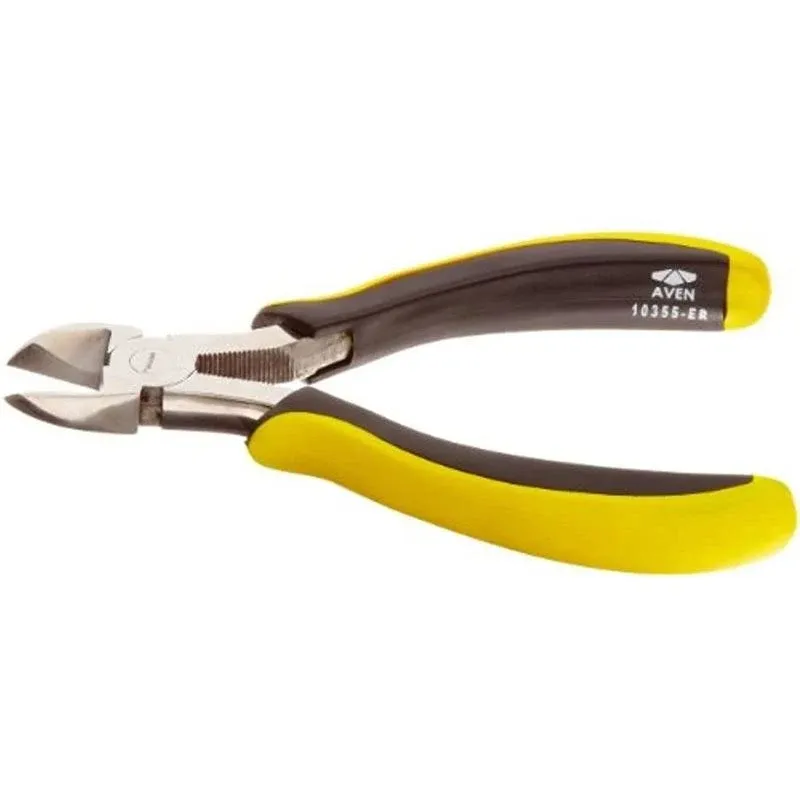 Aven 10355-ER Stainless Steel Diagonal Cutter, Comfort Grips, 6&#034;