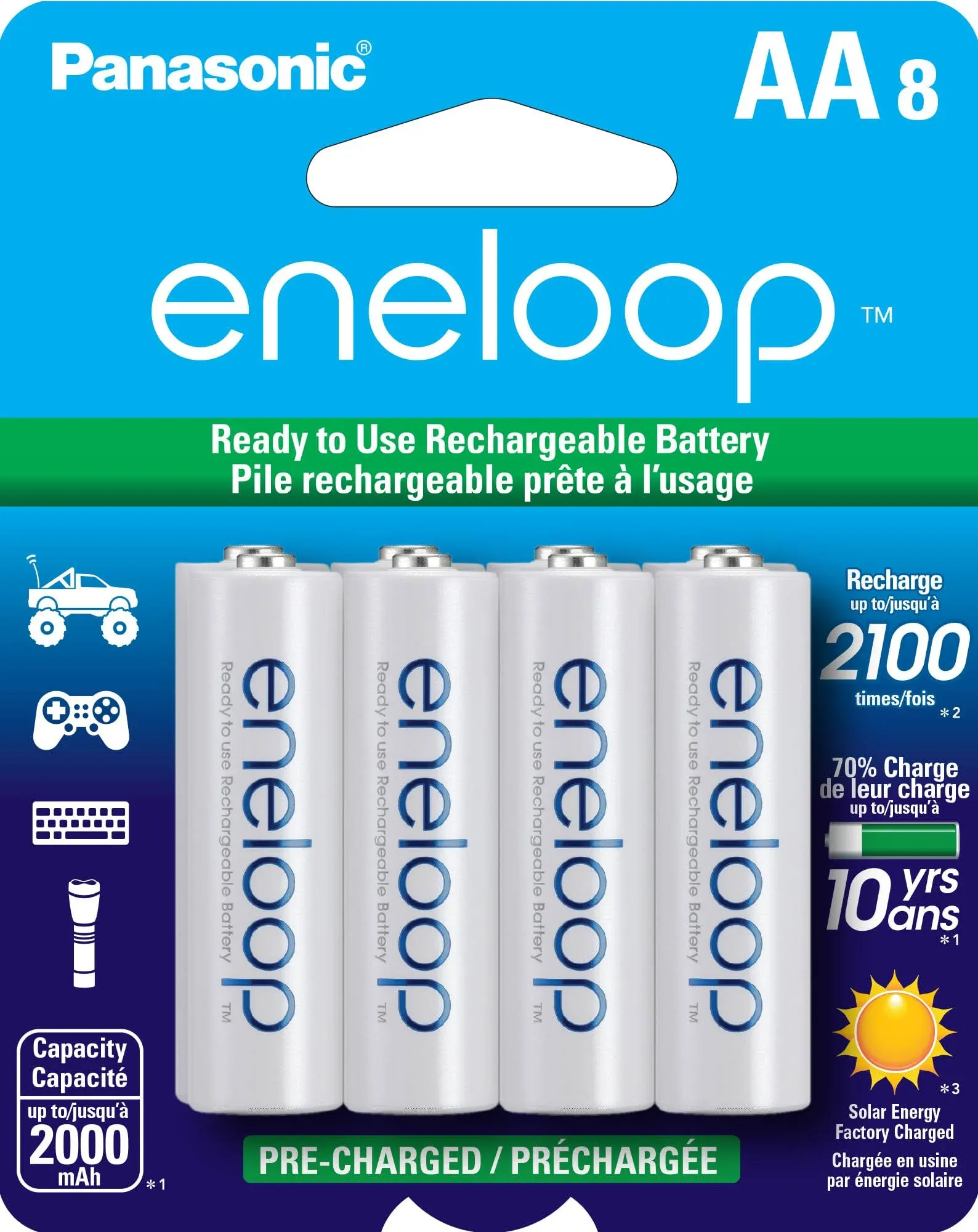 Eneloop AAA Rechargeable Batteries (8 pack)